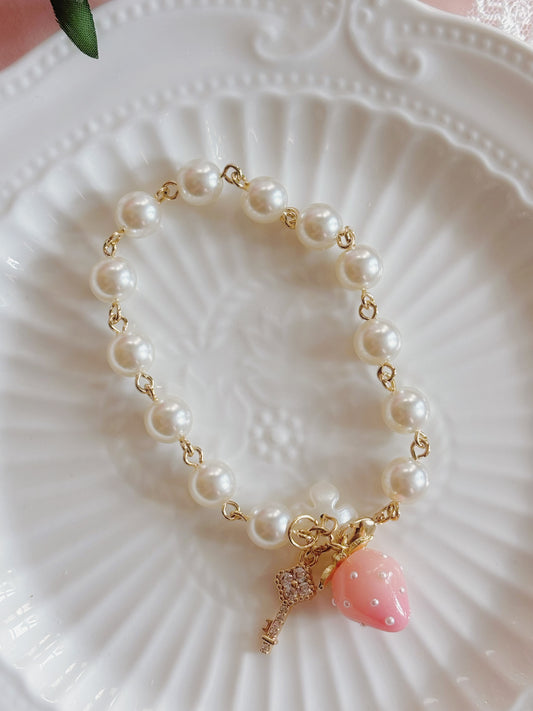 日本手工—草莓水晶手鏈