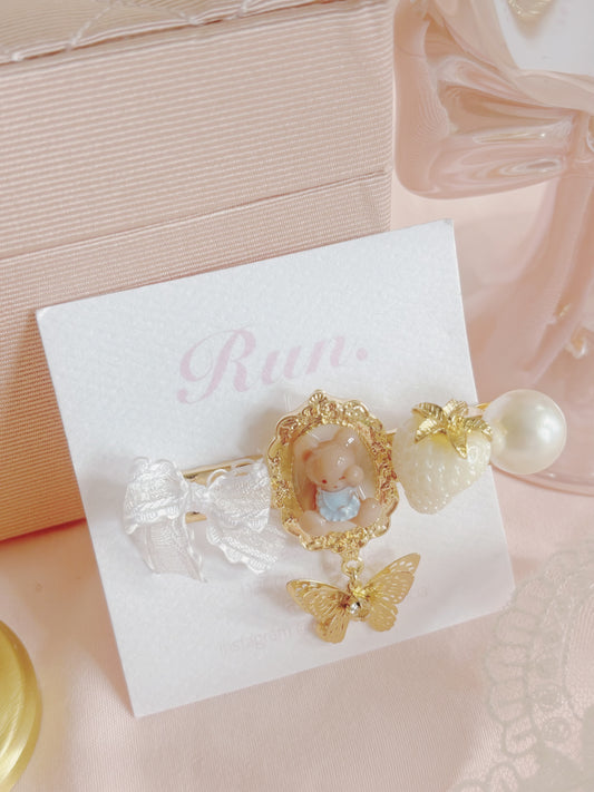 日本手工—法式復古小熊髮夾