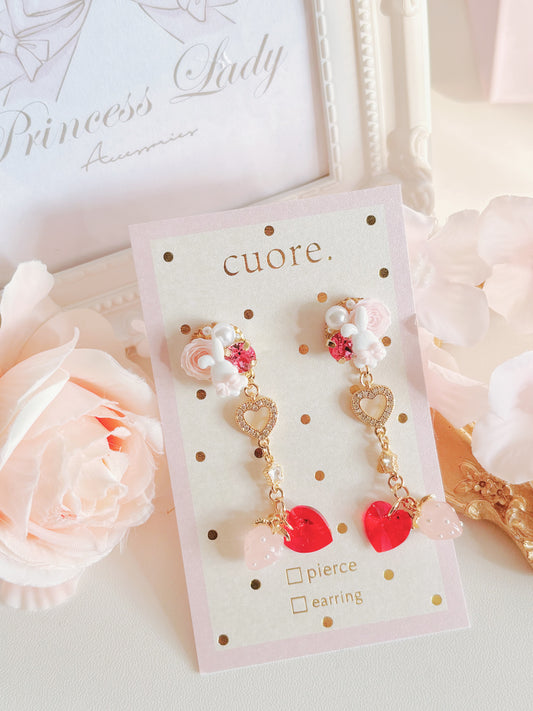 日本手工—Cuore小兔耳環