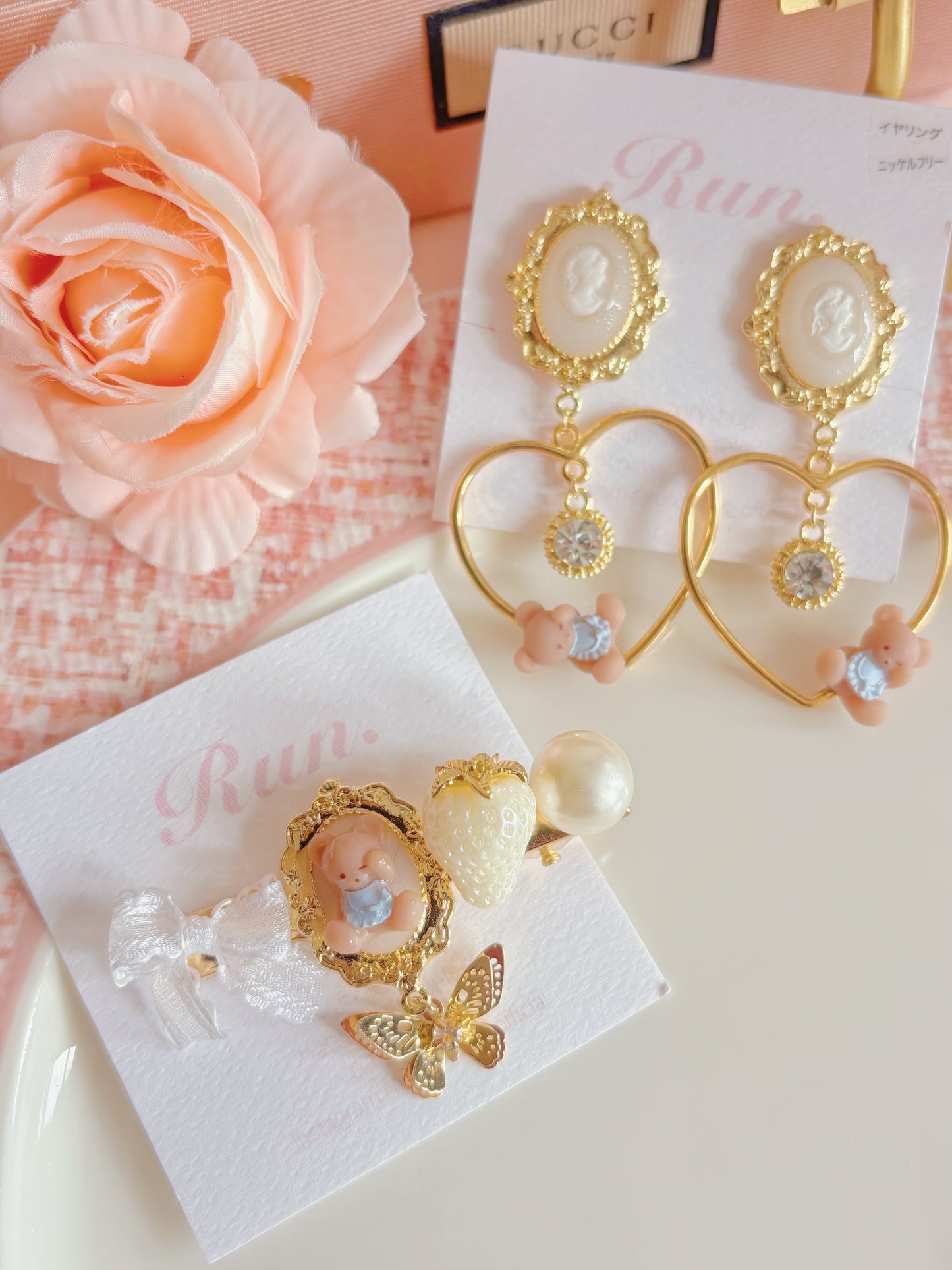 日本手工—日式復古小熊耳夾