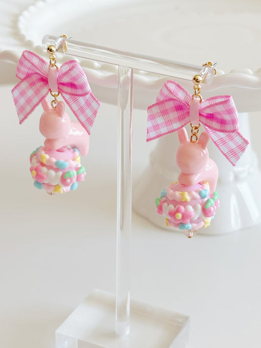 兔仔糖果耳環