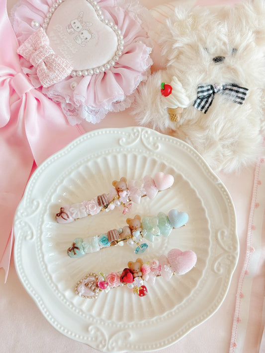 日本手工—Cuore可愛甜美愛心髮夾