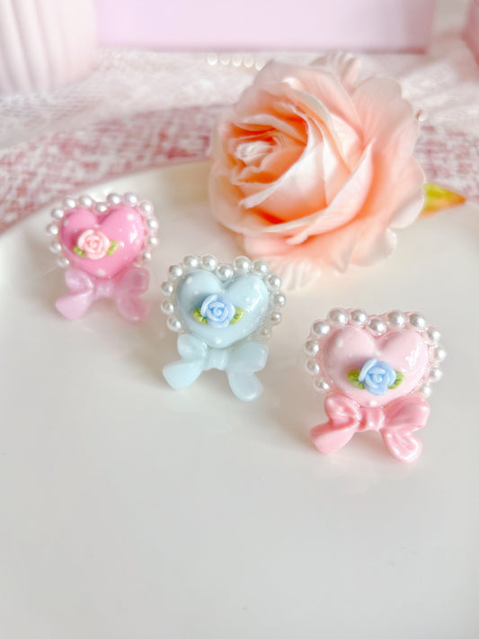 可愛玫瑰花戒指