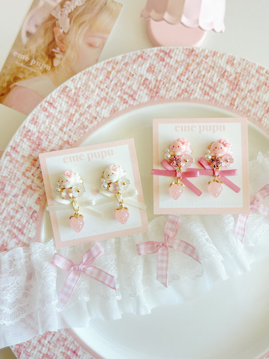 可愛小兔造型耳環