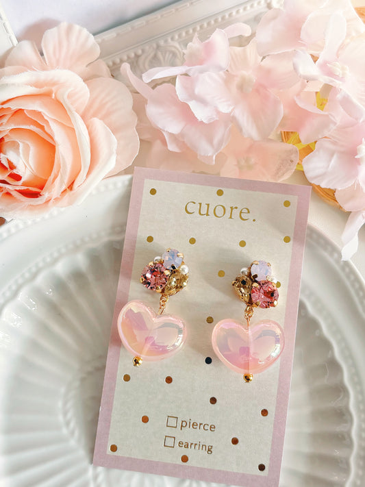 日本手工—Cuore簡約心心耳環