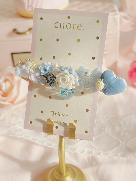 春日樹脂玫瑰花心心髮夾