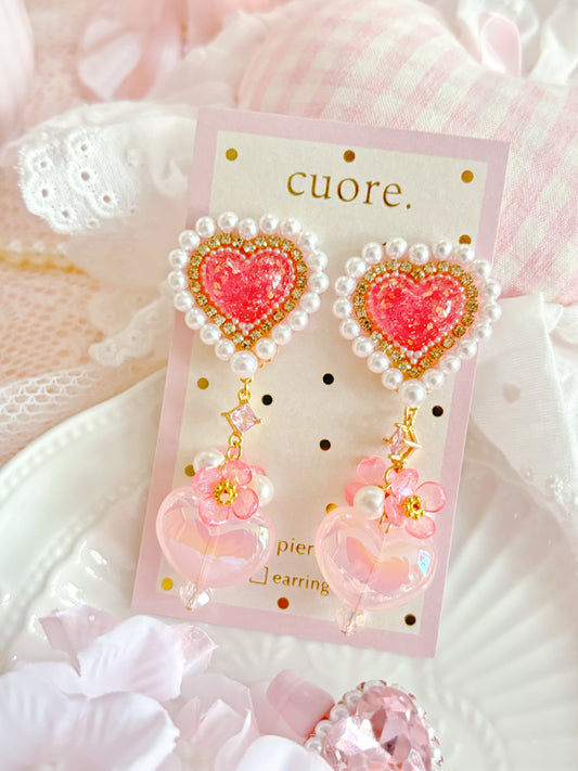 小甜心耳環-耳針/耳針