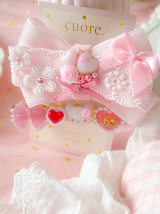 心心蝴蝶結貓咪髮夾