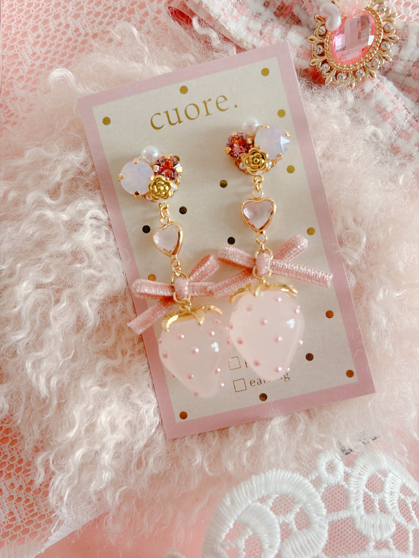 PL 草莓🍓耳環