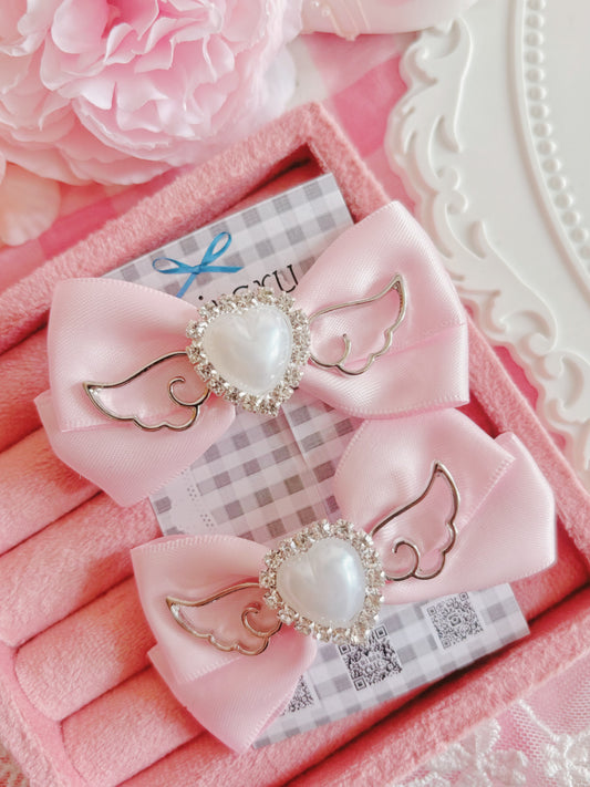 日本手工—可愛愛心飛翼髮夾