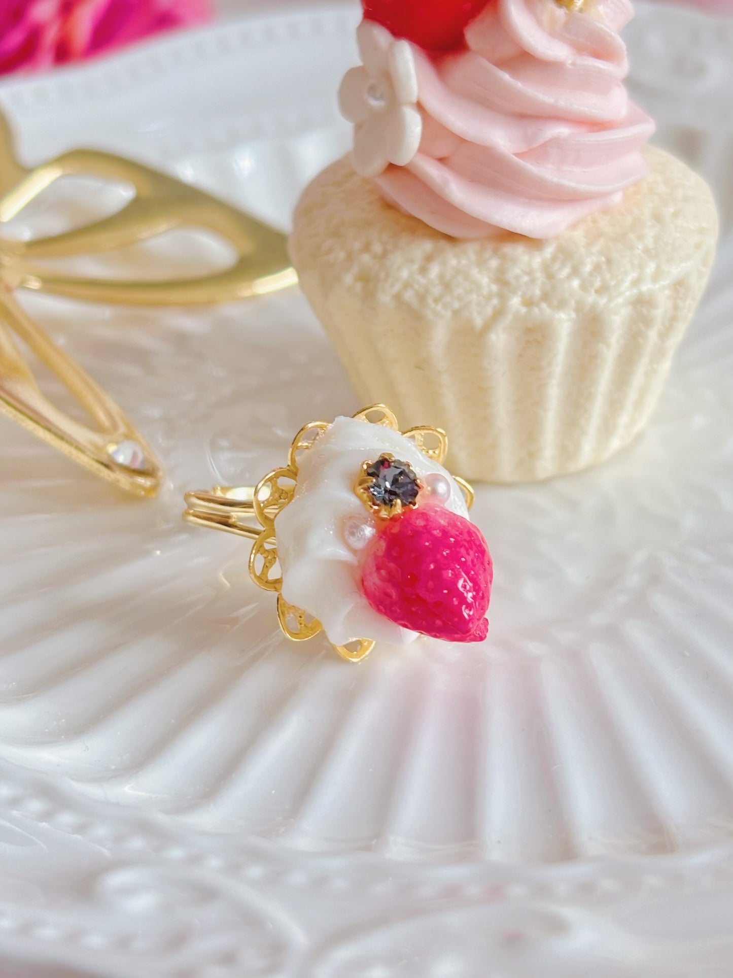 日本手工-可愛忌廉戒指