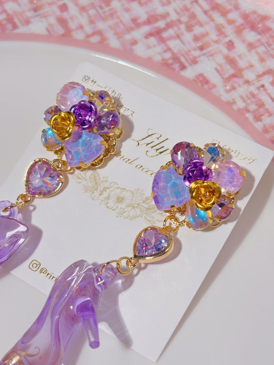 浪漫公主高踭鞋耳環