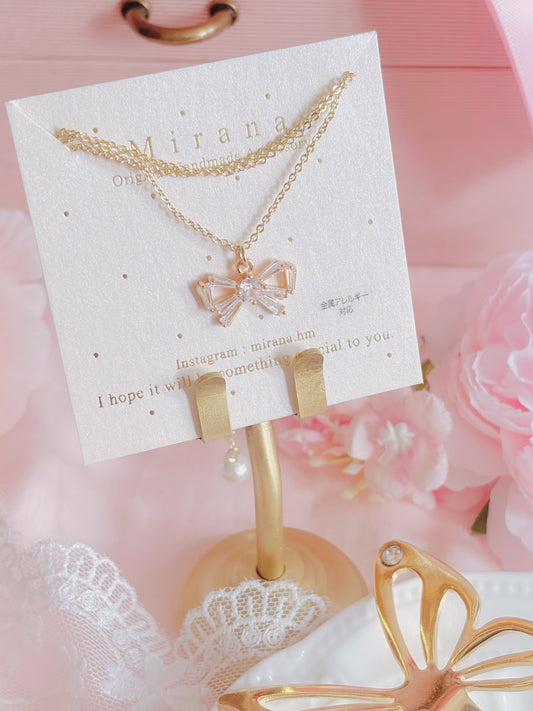日本手工—簡約蝴蝶結頸鍊