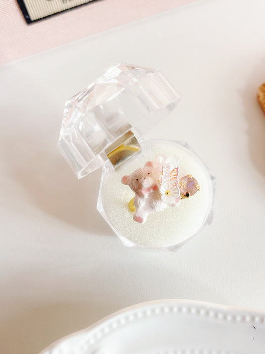 日本手工—小熊戒指