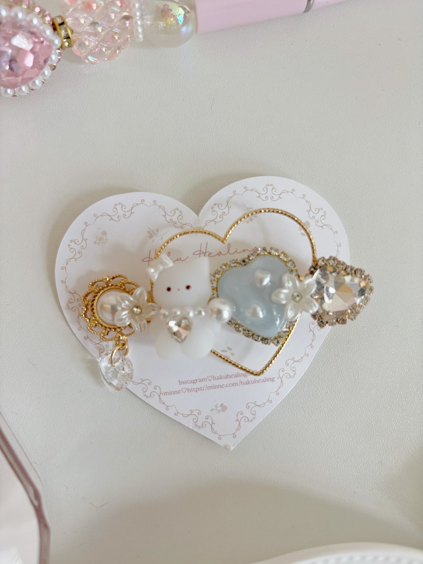 可愛藍色小熊髮夾
