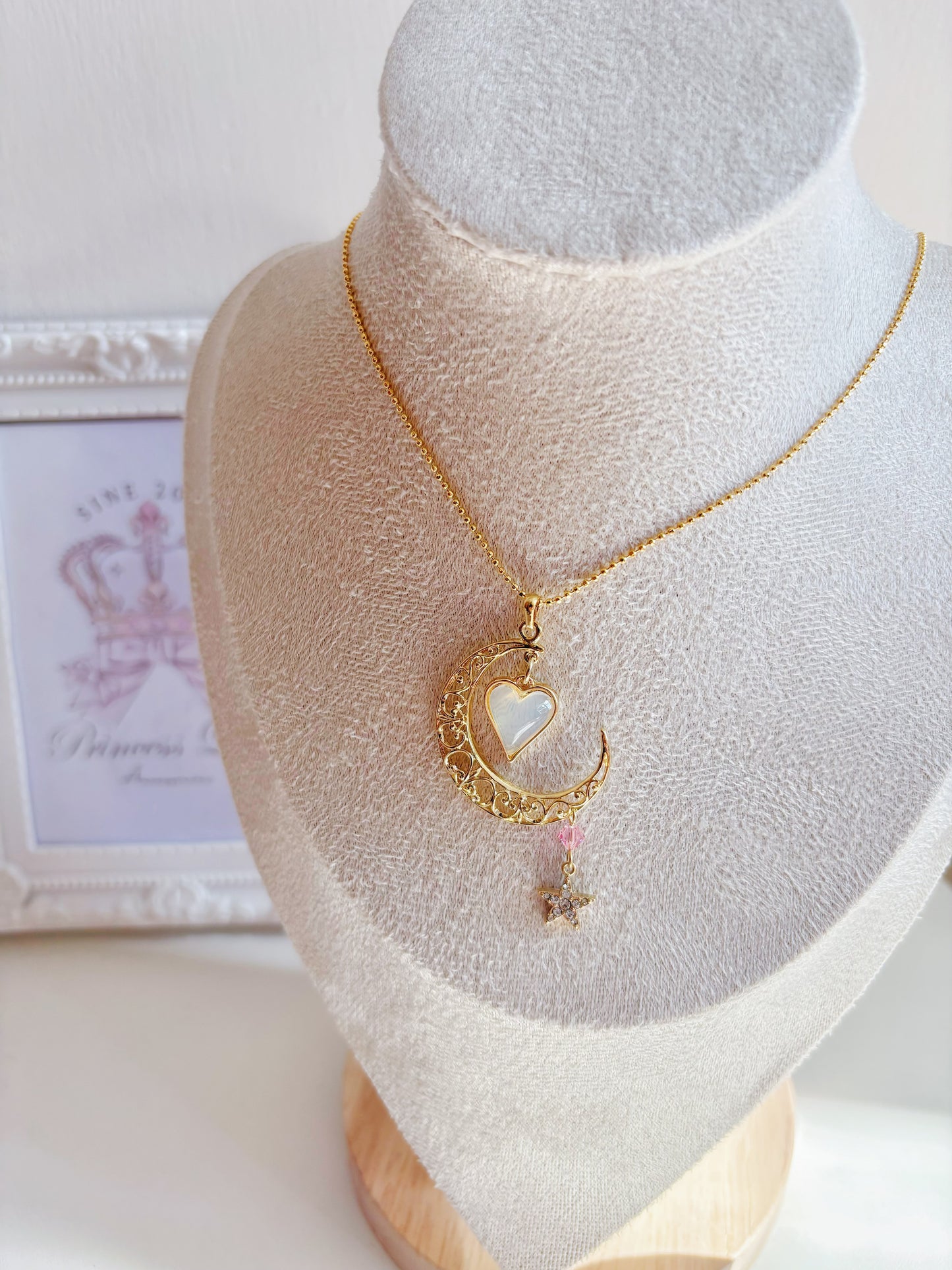 璀璨月亮星光頸鍊