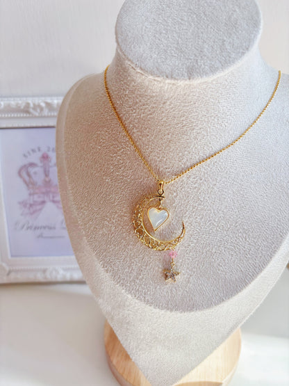 璀璨月亮星光頸鍊