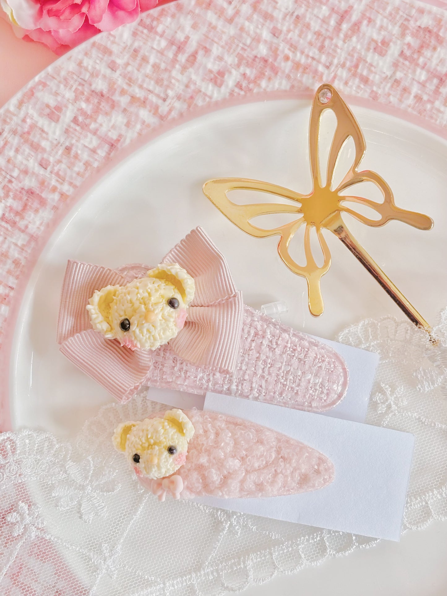 日本手工—小熊髮夾