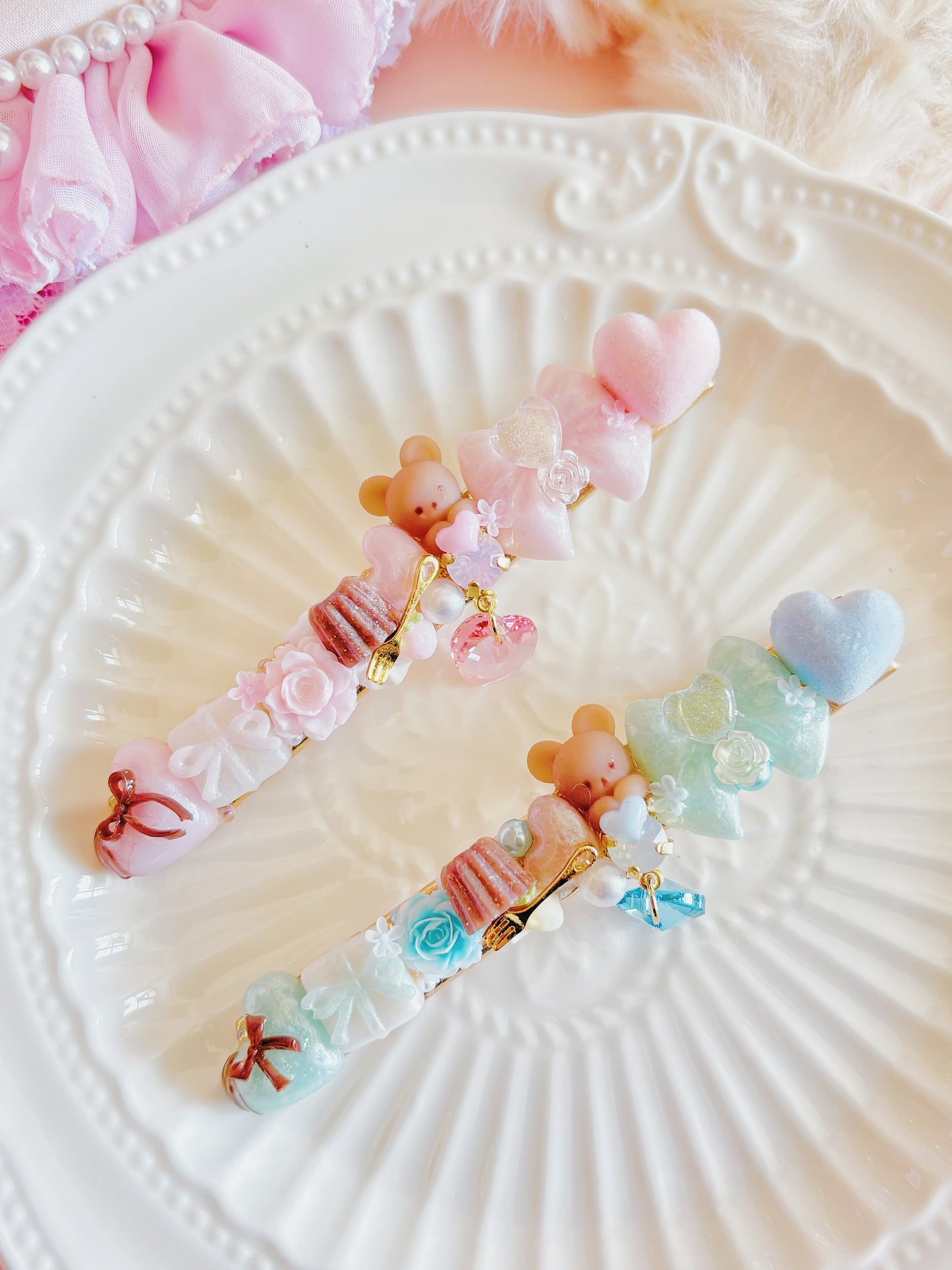 日本手工—Cuore可愛甜美愛心髮夾