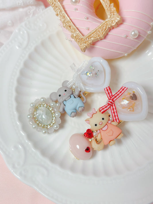 小貓喵小老鼠可愛小髮夾