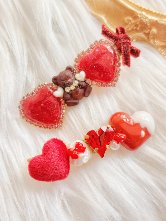 日本手工—聖誕小熊髮夾