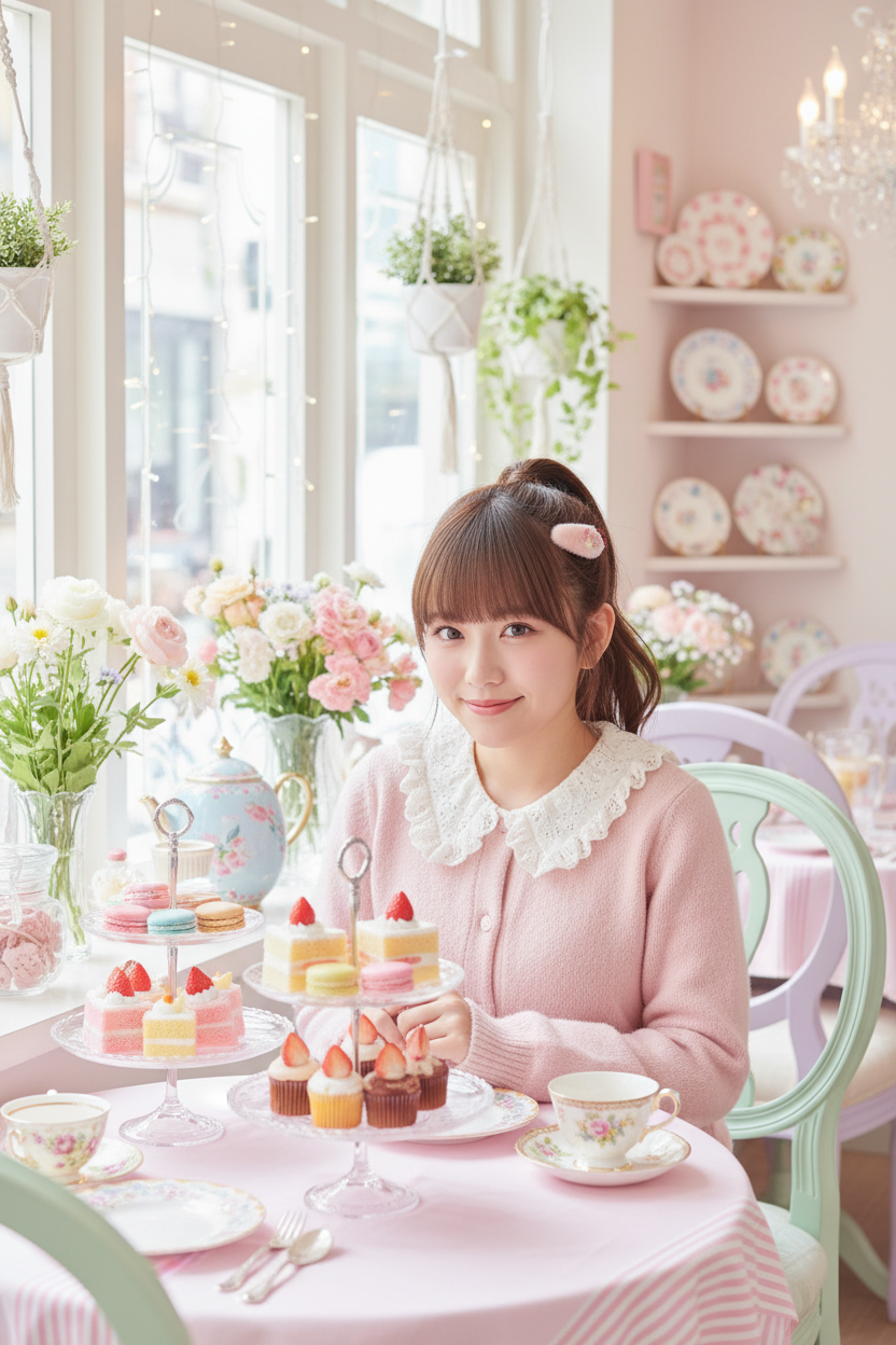 粉色毛球髮夾場景2 - 豐富版