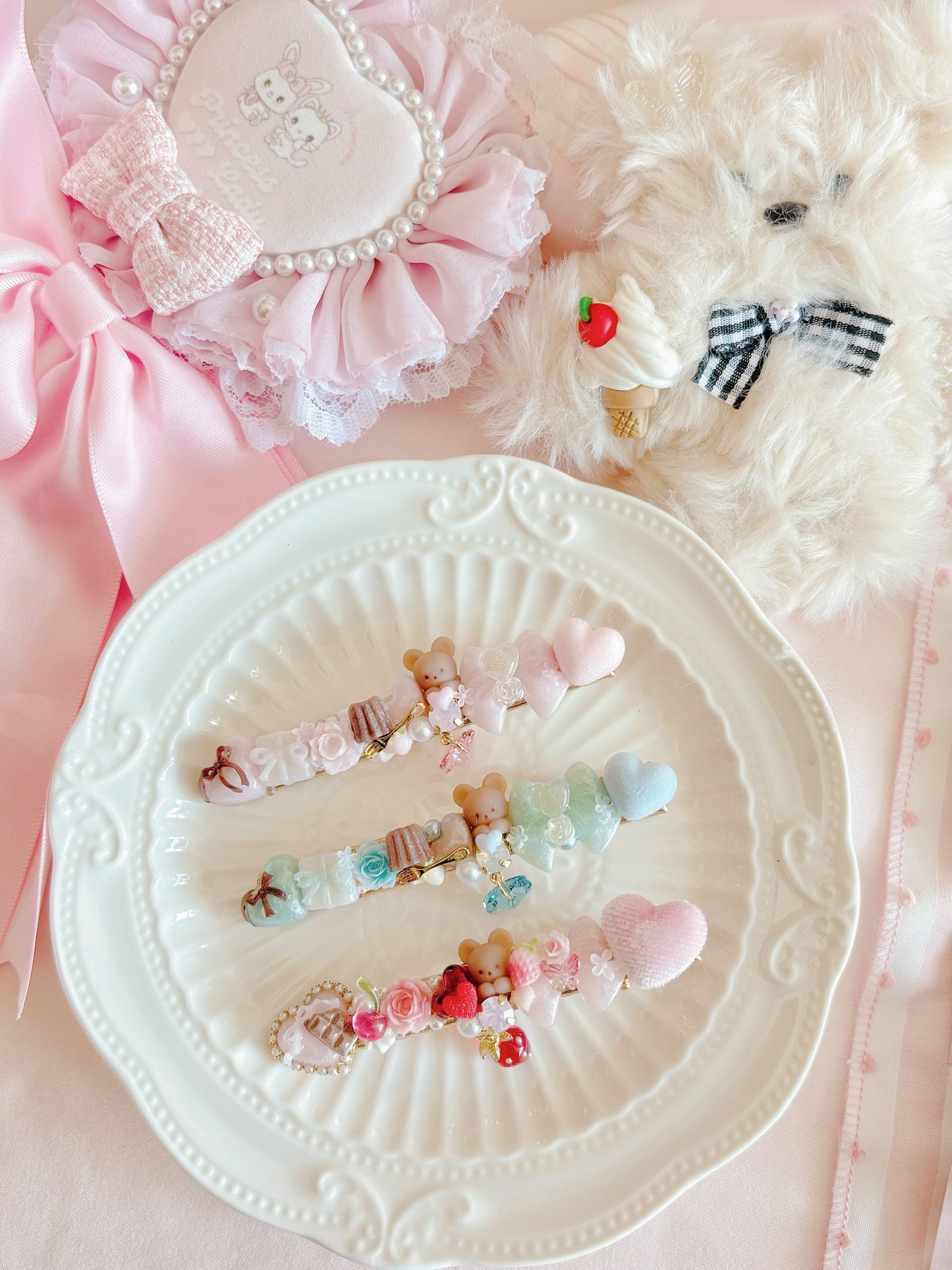 日本手工—Cuore可愛甜美愛心髮夾