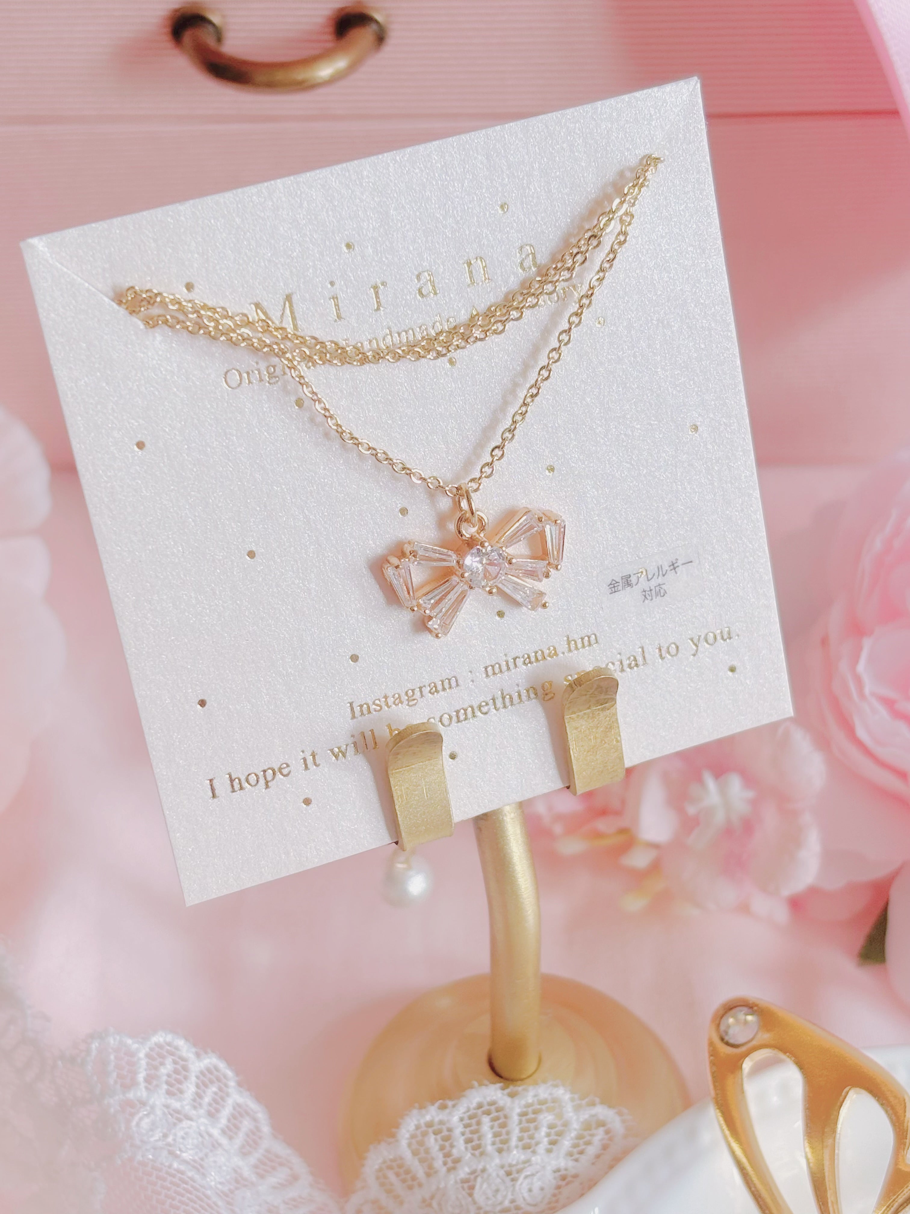 日本手工—簡約蝴蝶結頸鍊