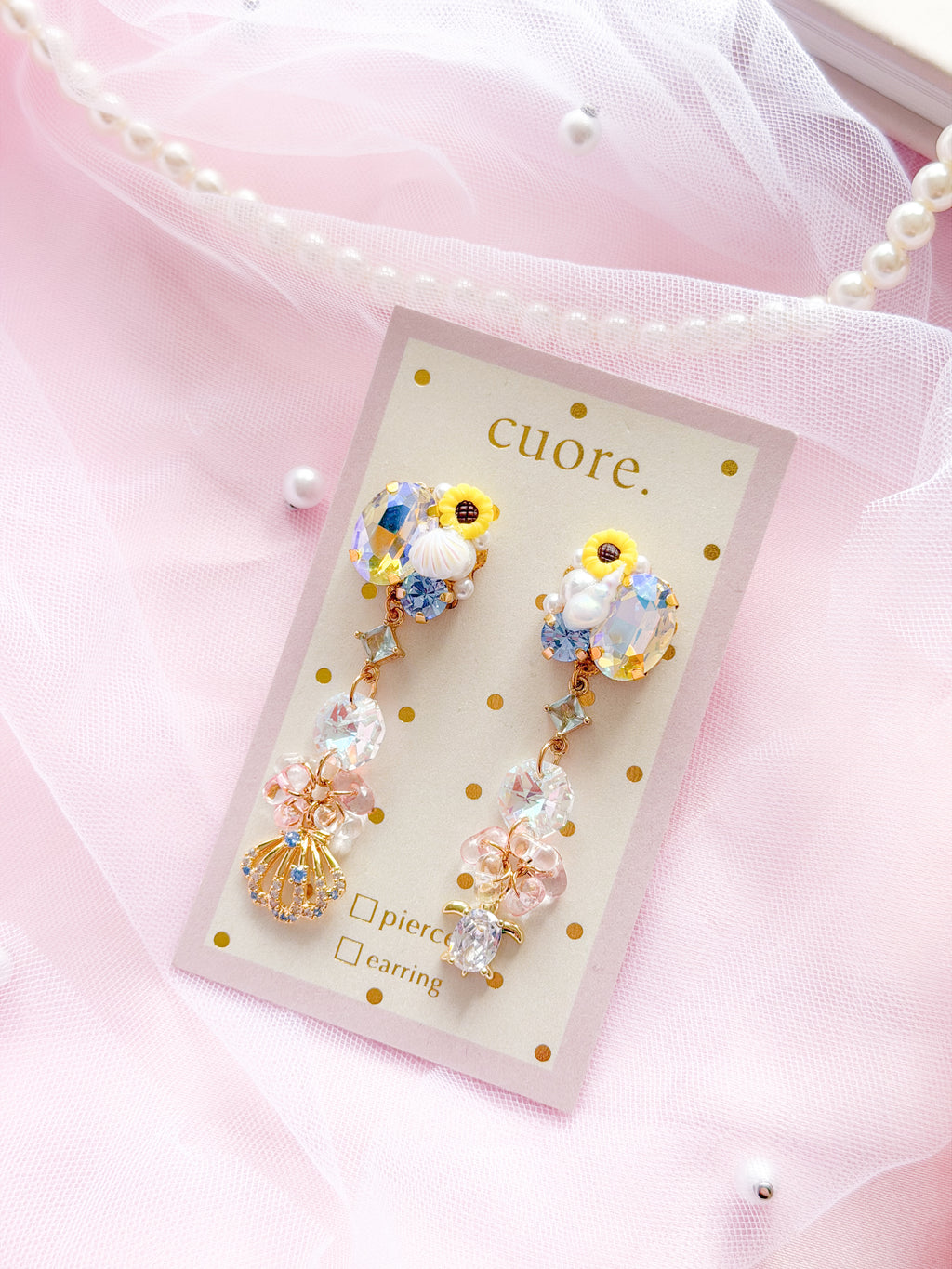 Cuore 獨家｜太陽花水晶耳環