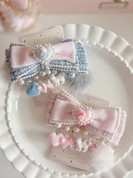 日本手工—香港限定可愛貓咪毛毛髮夾