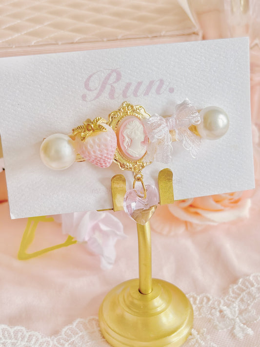 日本手工—復古草莓少女髮夾