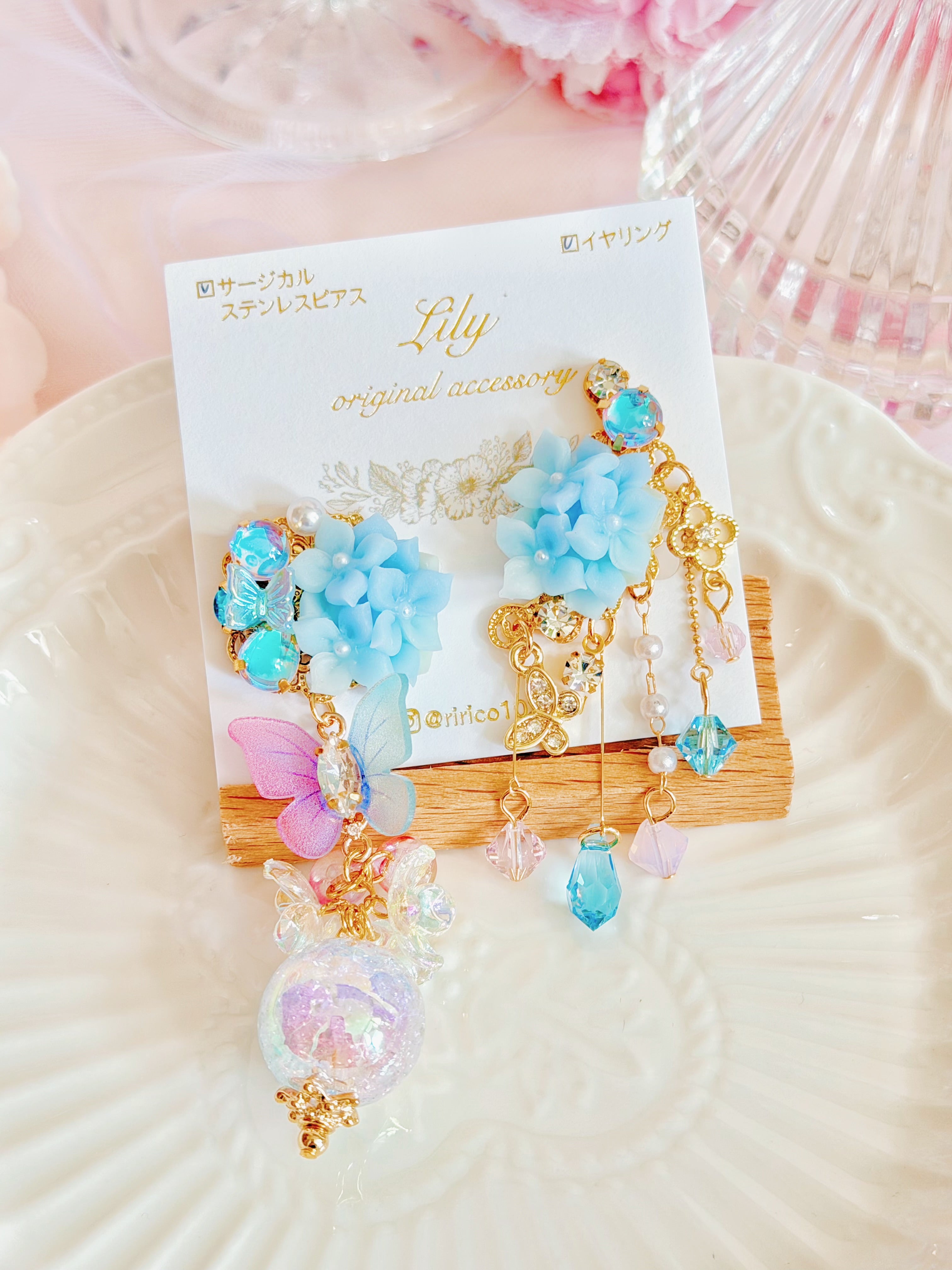 日本手工｜Lily 紫陽花耳環