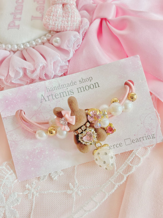 日本手工—奢華小兔髮圈