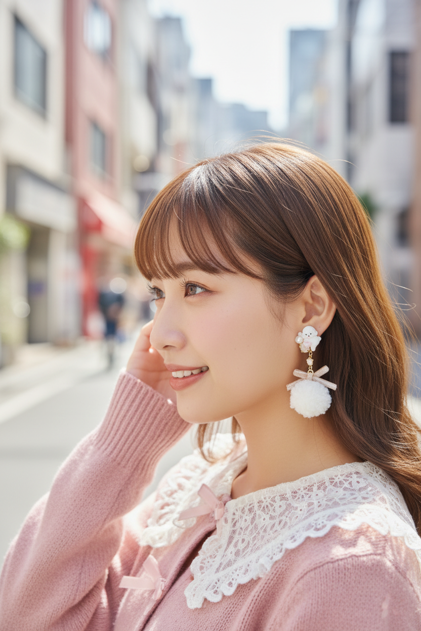 日本手工-超甜可愛富貴小狗耳環