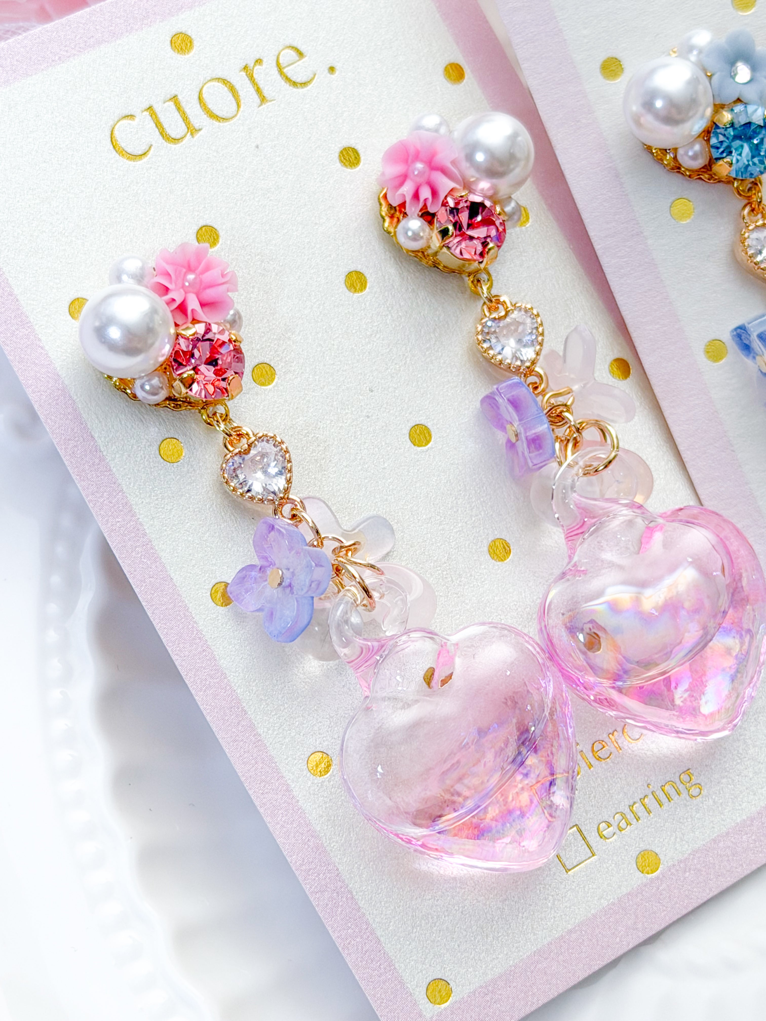 Cuore 獨家｜ 心心水晶球耳環
