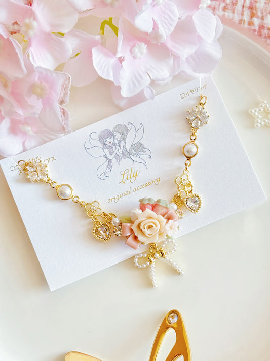 日本手工—Lily浪漫玫瑰花項鍊