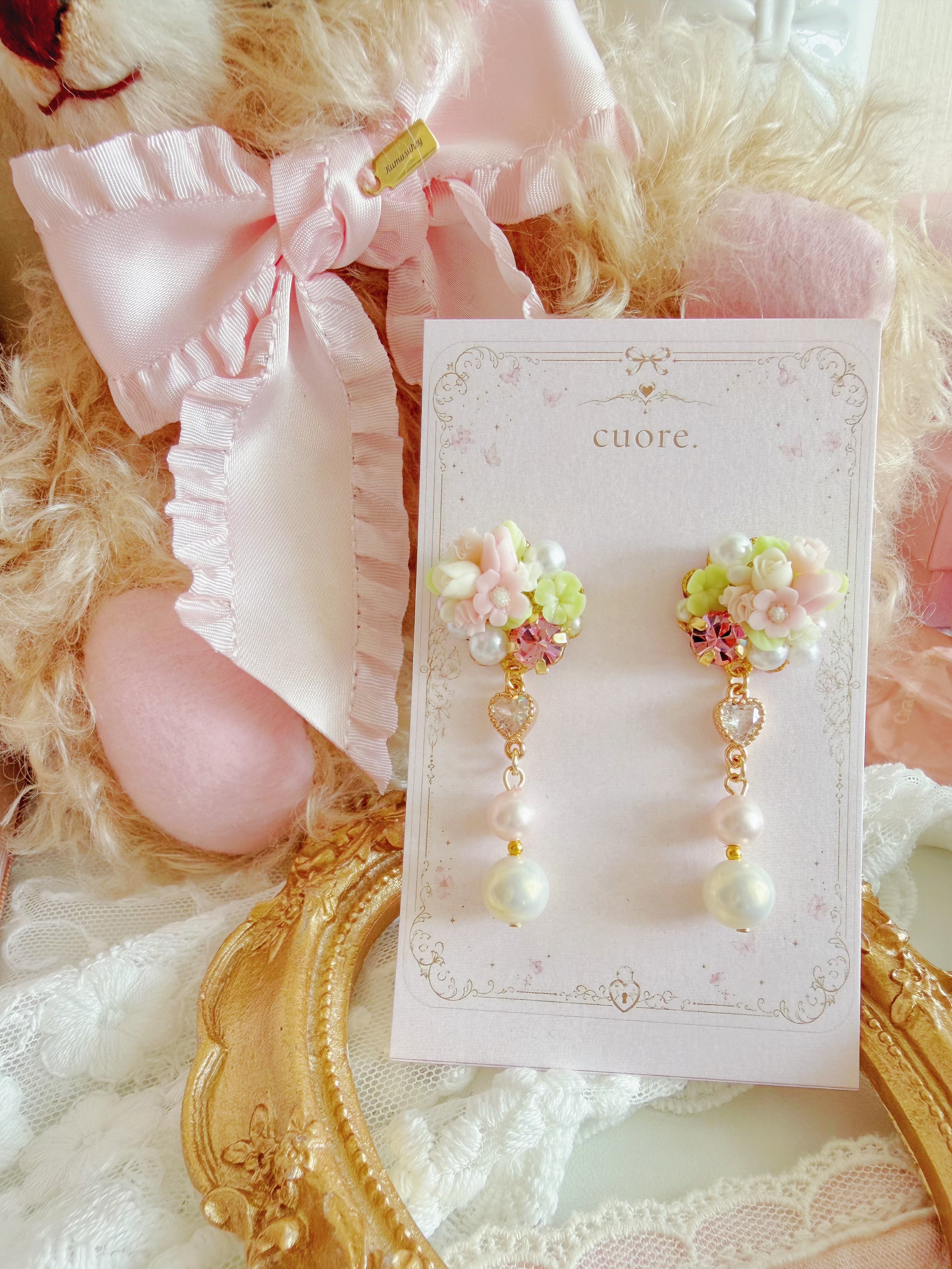Cuore | 綠野仙踪：微光花簇之鑰耳環