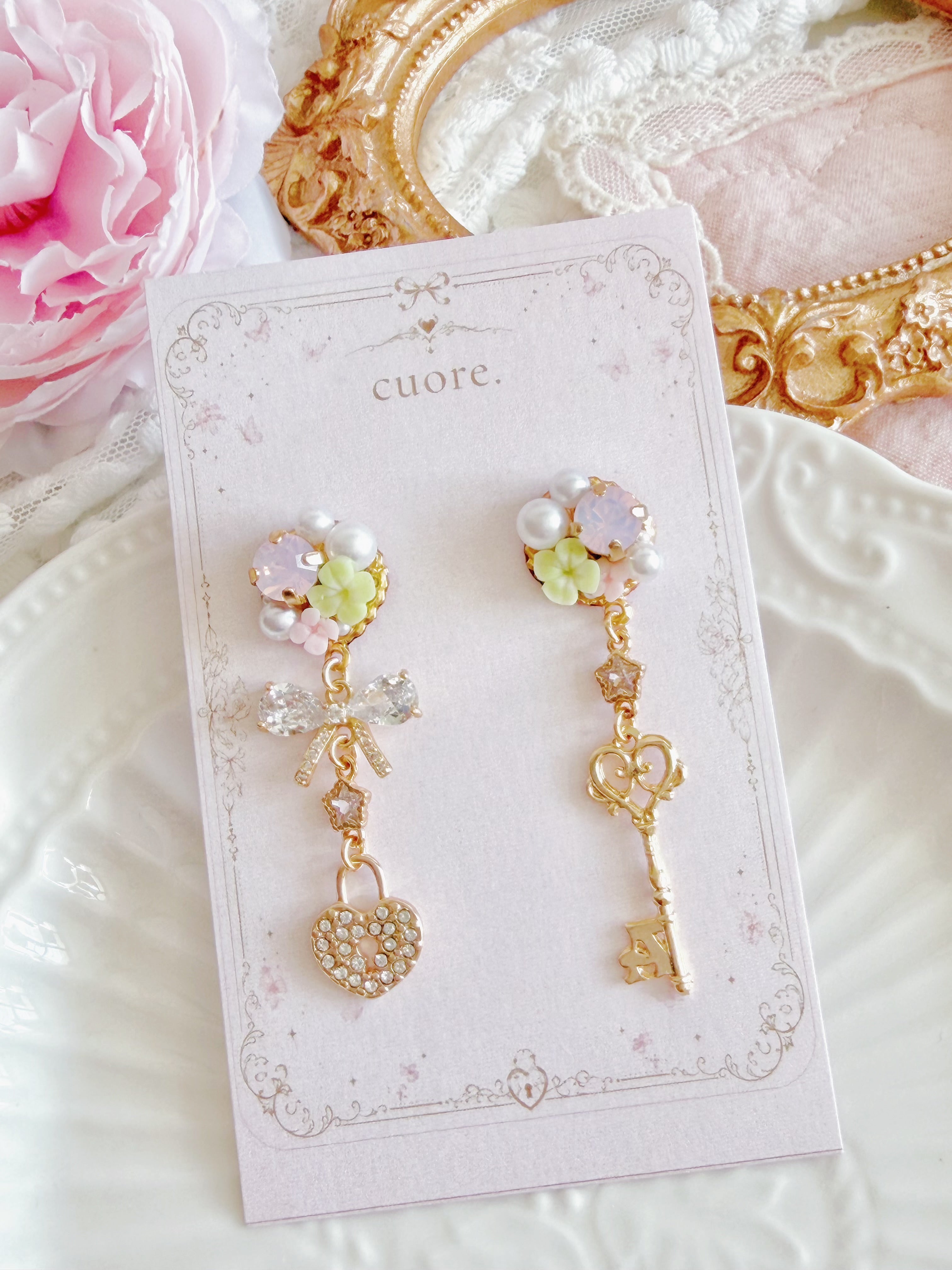 Cuore | 秘密の宮殿命定心鎖耳環