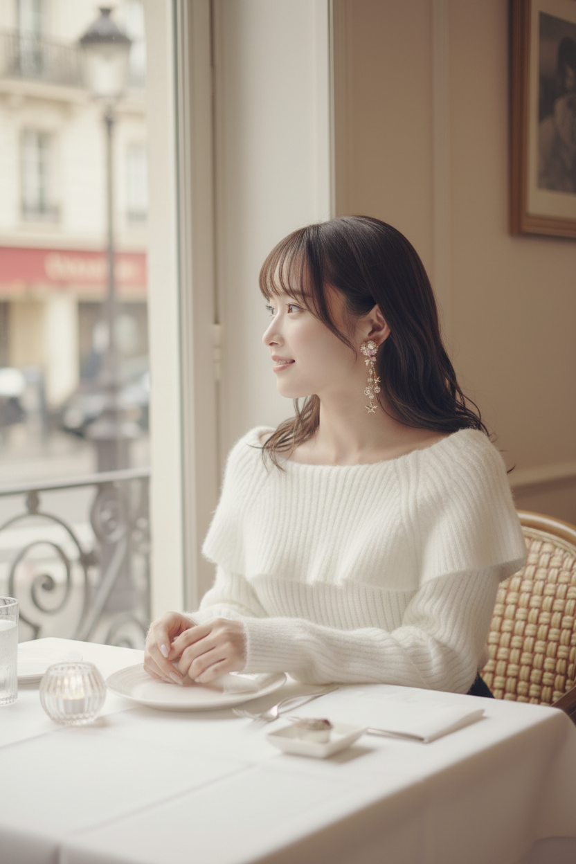 法式餐廳 - 窗邊自然光