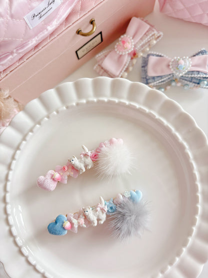 日本手工—香港限定可愛貓咪毛毛髮夾