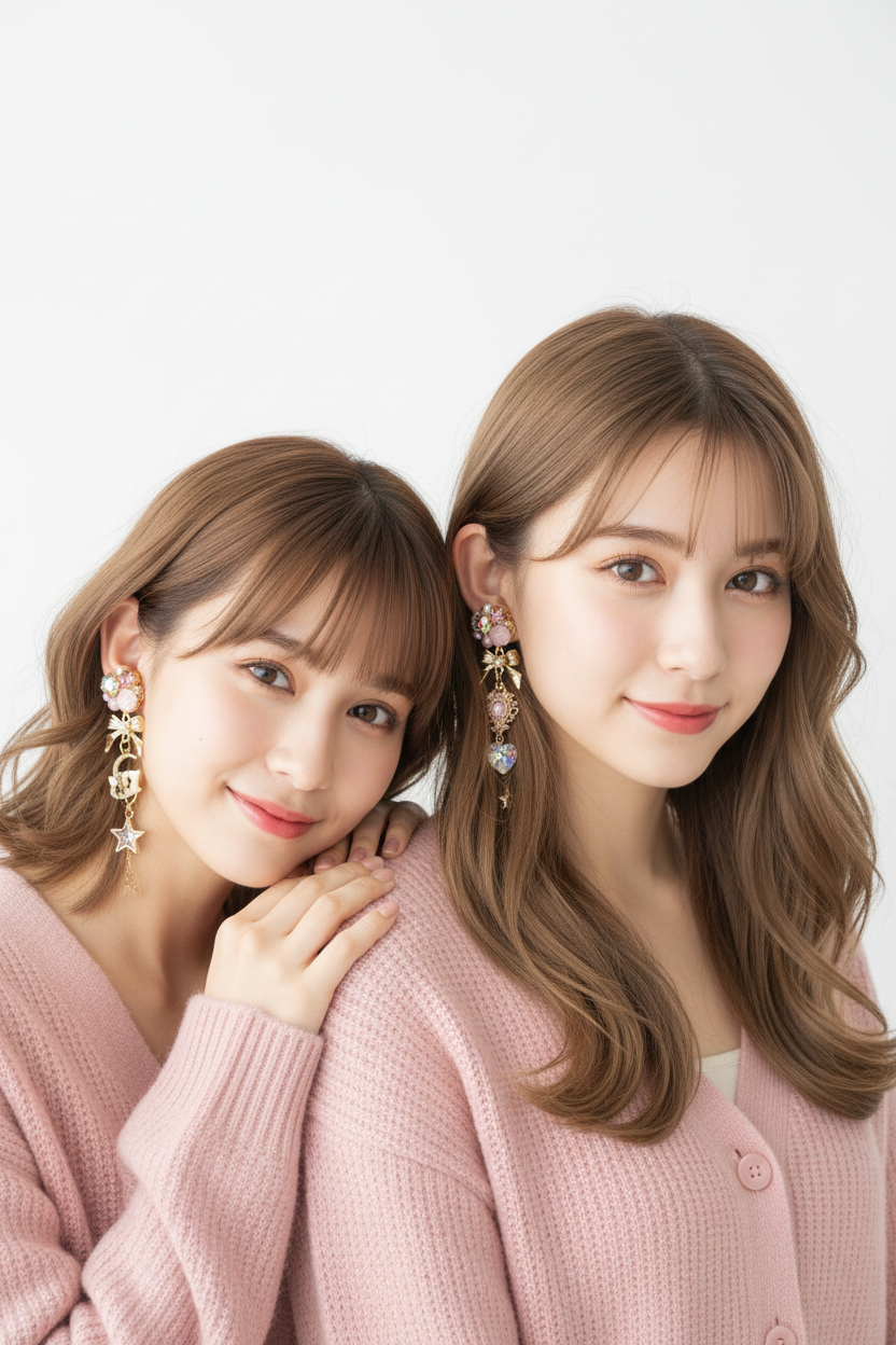 日本手工-小狗英式毛茸耳環