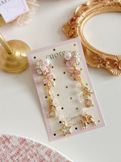 日本手工-公主飛馬流星耳環