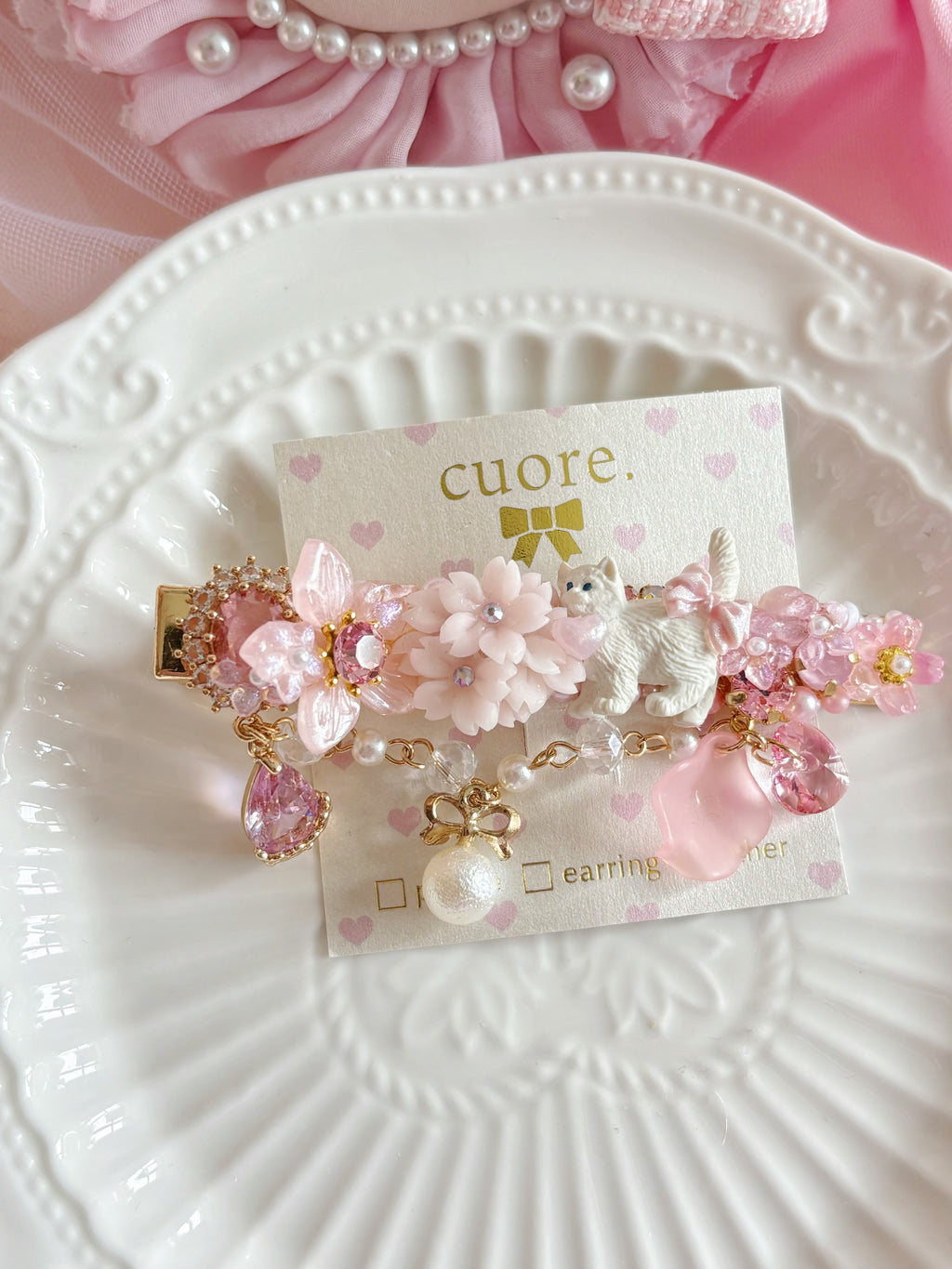 日本手工｜Cuore地區限定奢華小貓髮夾