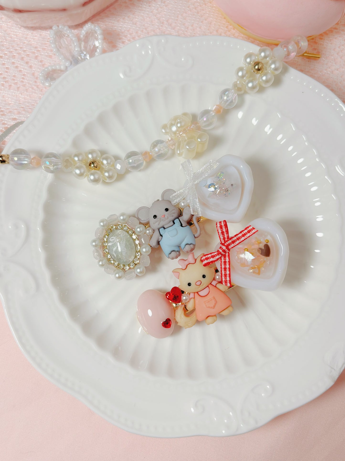 小貓喵小老鼠可愛小髮夾