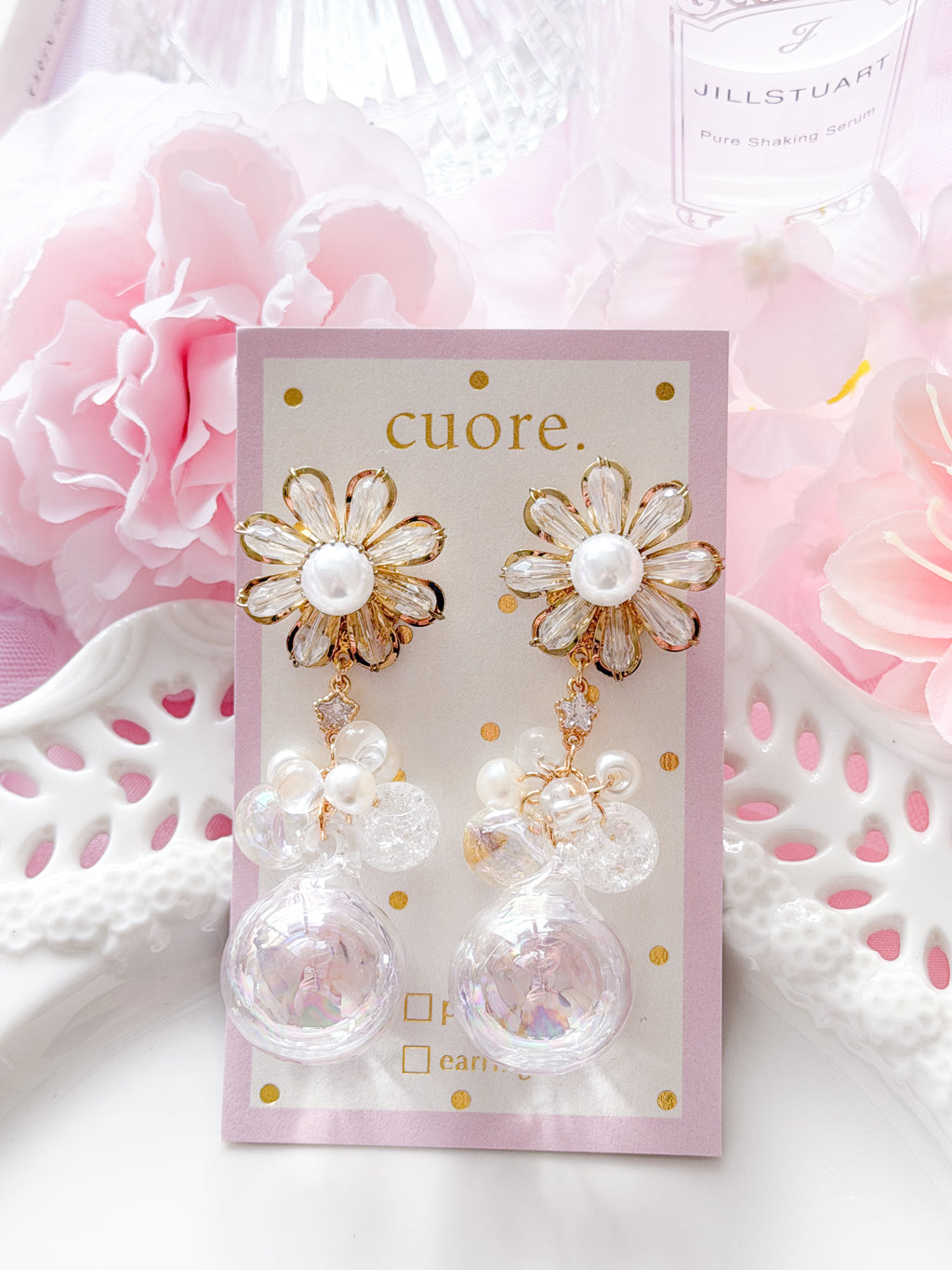 Cuore 獨家｜陽光水晶球耳環
