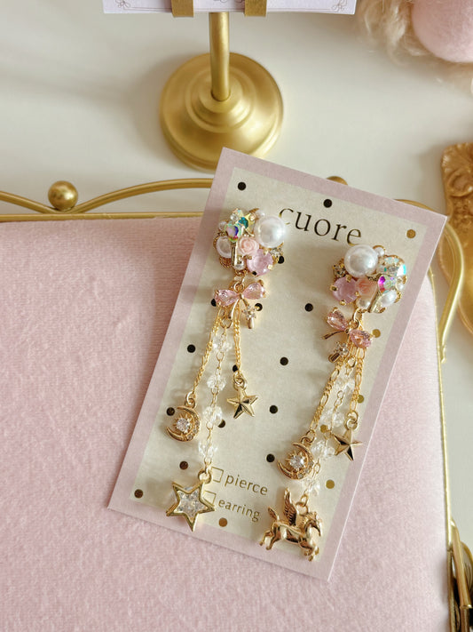 日本手工-公主飛馬流星耳環