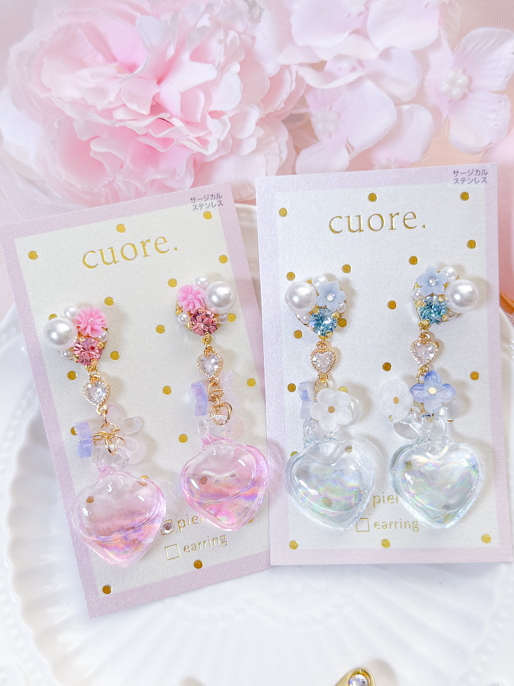 Cuore 獨家｜ 心心水晶球耳環