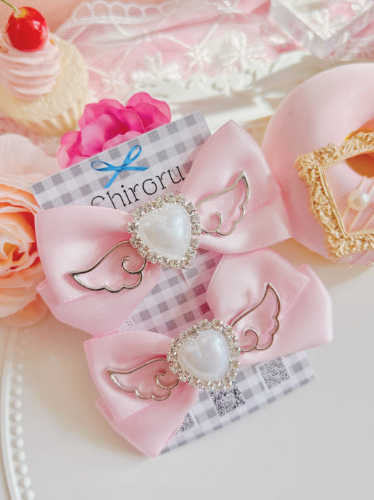 日本手工—可愛愛心飛翼髮夾