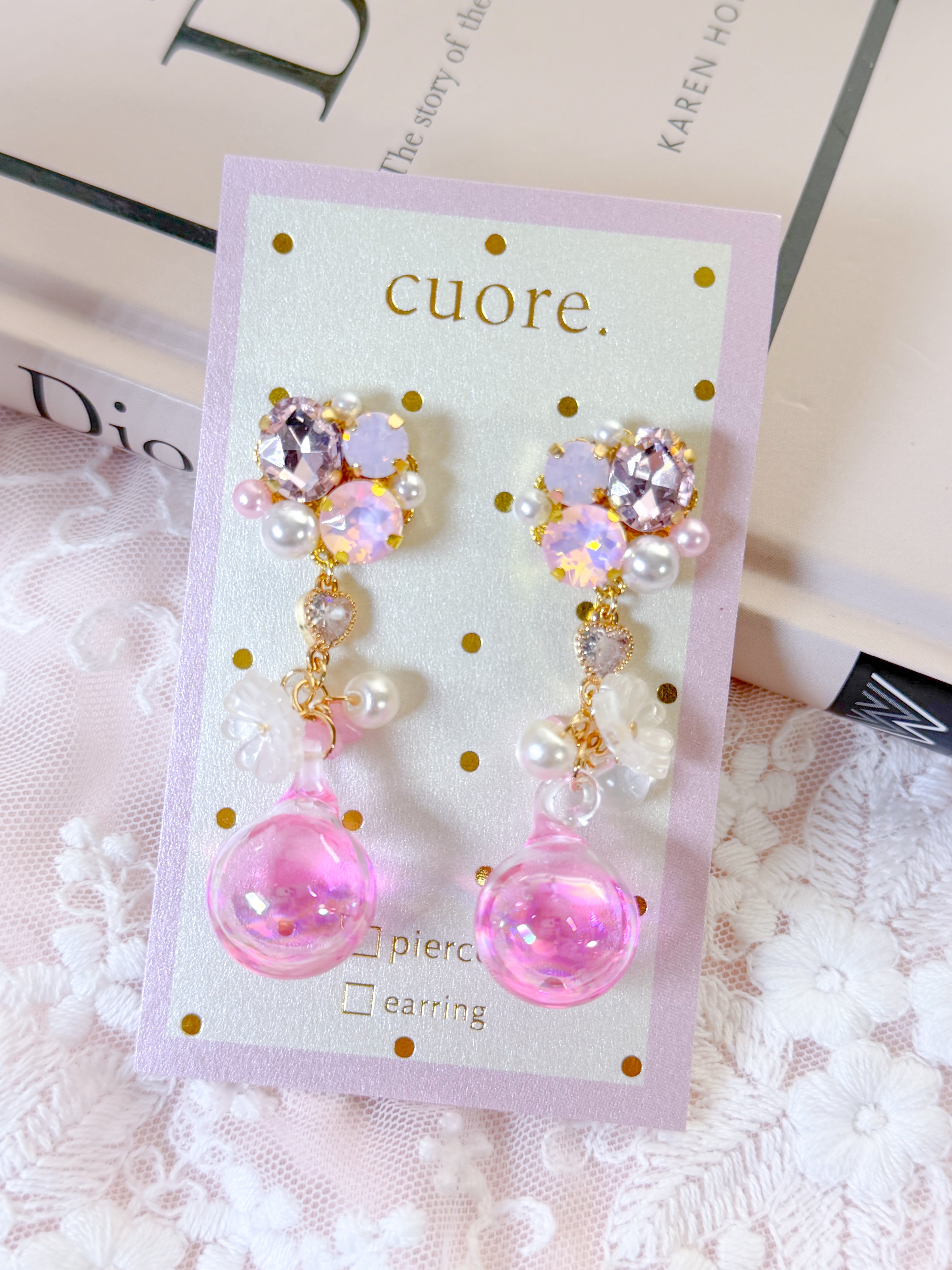 Cuore 獨家｜閃鑽Dream水晶球耳環