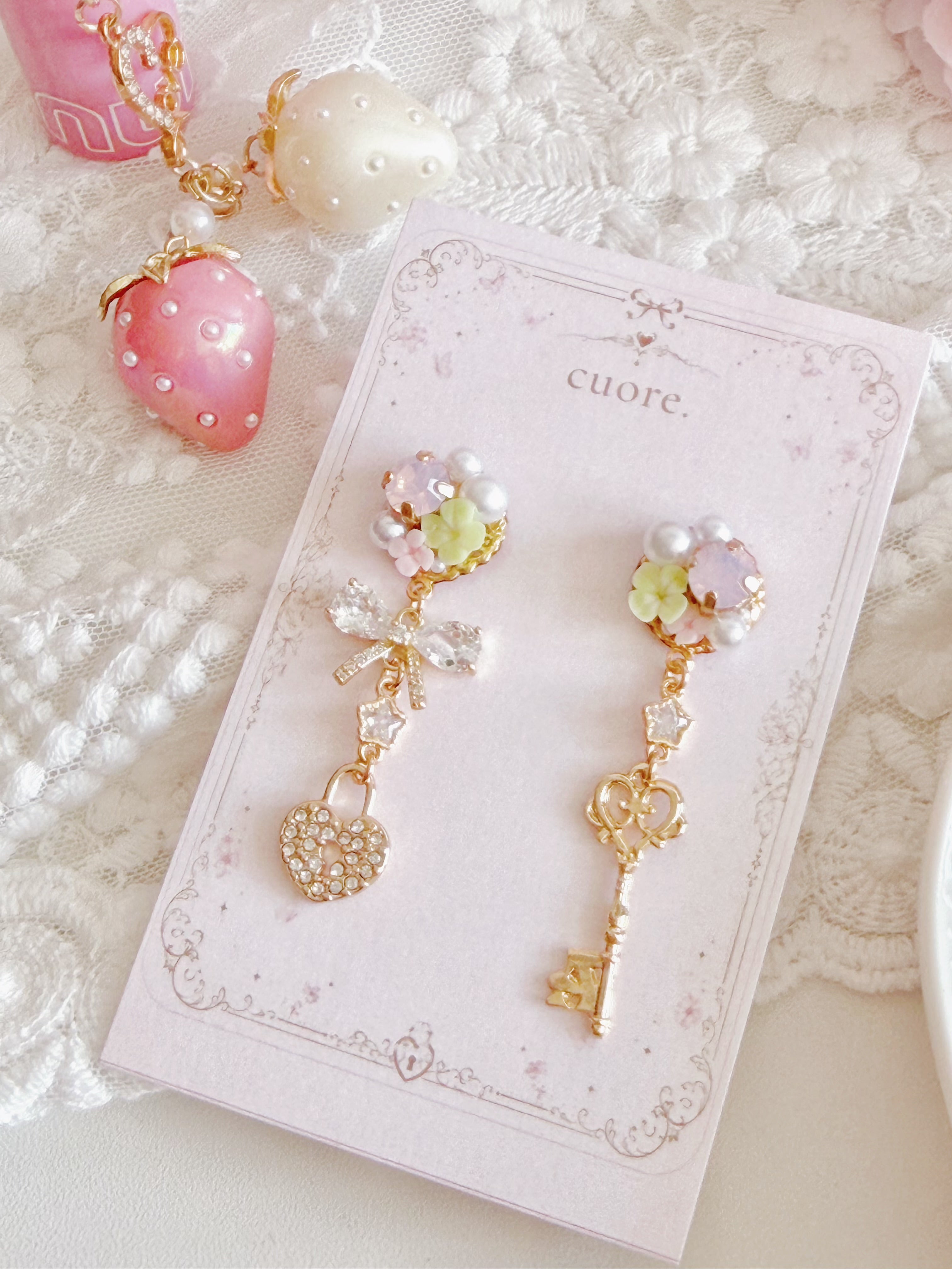 Cuore | 秘密の宮殿命定心鎖耳環